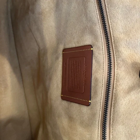 RARE Coach Men's Tan Leather Turnlock Toby Weekender Bag with Strap - Picture 6 of 9